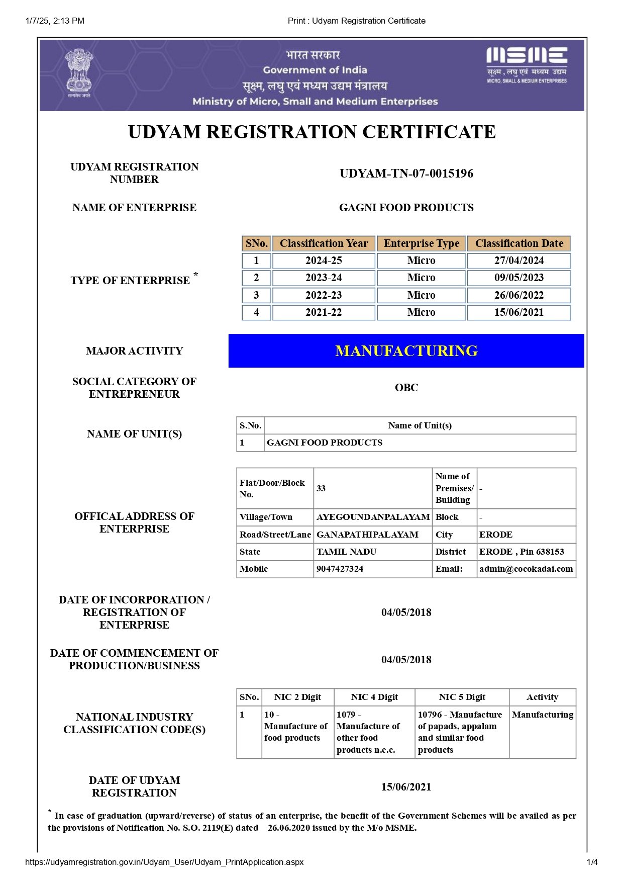 Certificate 4